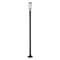 Z-Lite Helix 1 Light Outdoor Post Mounted Fixture, Black And Clear Seedy 591PHB-567P-BK - alternate 5